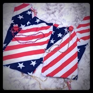 🇺🇸 Patriotic American Flag Leggings! 🇺🇲